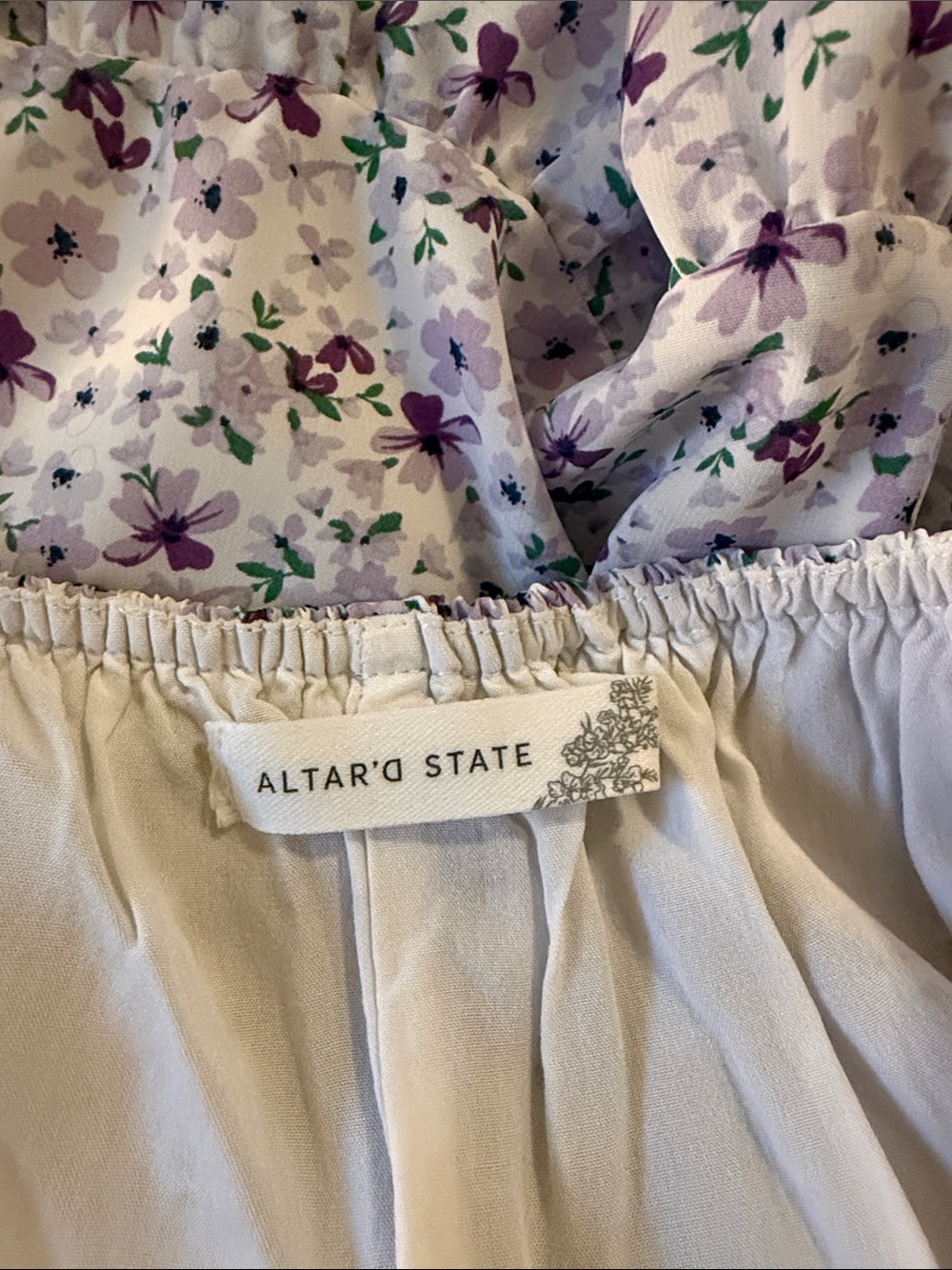ALTR’D STATE Floral Puff-Sleeve Maxi Dress in Light Lavender - Picture 2 of 5